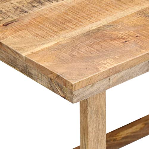 vidaXL Solid Mango Wood Desk Study Bedroom Office Table Writing Stand Home Indoor Corner Computer Desk Workstation Furniture 71"