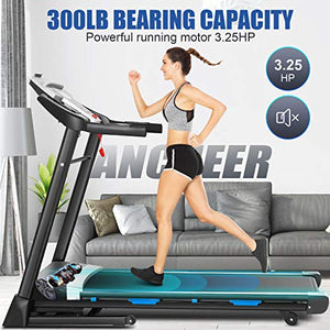 ANCHEER Treadmills for Home, 3.25HP APP Folding Treadmill with Automatic Incline, Walking Running Jogging Machine for Home/Gym Cardio Use