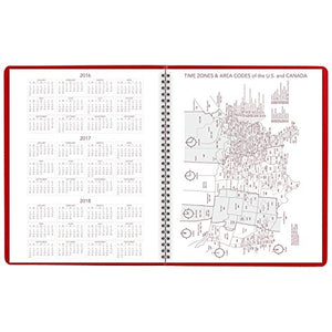 AT-A-GLANCE Monthly Planner / Appointment Book 2017, 15 Months, 9 x 11", Fashion Color, Red (7025013)