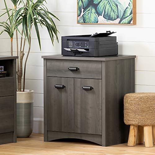 South Shore Gascony Printer Cabinet-Gray Maple