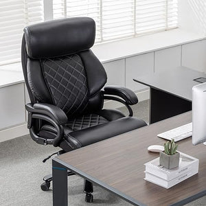 BOWTHY Big and Tall Office Chair 500lbs Heavy Duty Ergonomic Executive Leather Chair