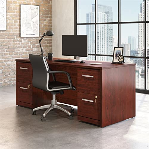 Home Square 2-Piece Set: 72" x 30" Desk & 2-Drawers Mobile File Cabinet