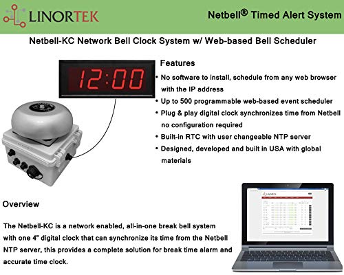 Netbell-K-C All-in-One Break Bell with LED Clock System by Netbell