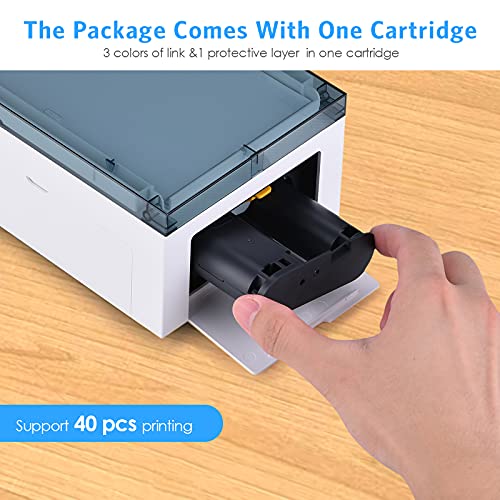 Liene 4x6'' Instant Photo Printer (Battery Edition) Bundle, 60-sheet, 2 Ink-Cartridge, Wireless Photo Printer for iPhone, Smartphone, Android, Computer, Dye Sublimation, Photo Printer for Travel, Home