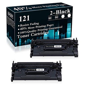 2 Black 121 | CRG-121 Toner Cartridge Replacement for Canon imageCLASS D1620 D1650 Printer,Sold by TopInk