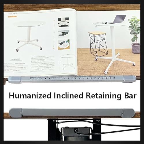 HGTRH Mobile Laptop Stand Desk Rolling Cart with Adjustable Height and Tilting Top