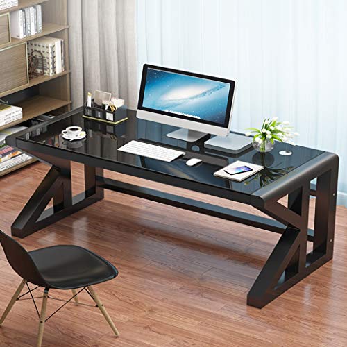 Home Office Desks E-sports table, computer desktop table, home desk, game table, bedroom simple desk, tempered glass computer desk, office study desk, computer PC, laptop desk, workstation dining tabl