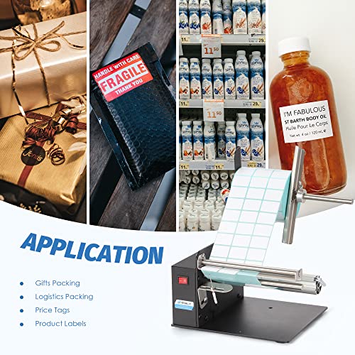 Frifreego Automatic Label Dispenser, Fiber Optic Sensor, for Various Labels Including Clear Labels, Min Label Length 3mm, Label Width 10-162mm, Max Label Dia 200mm
