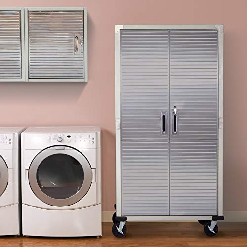 Seville Classics Metal Storage Cabinet Locker Organizer 36" W x 18" D x 72" H