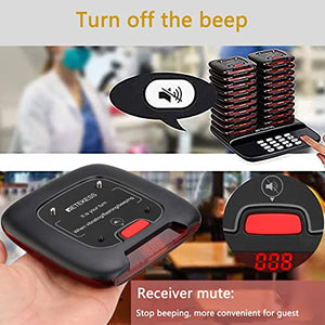 Retekess TD183 Restaurant Pager System, Wireless Paging System, 2624ft Range, 20h Standby, 20 Coaster Pagers