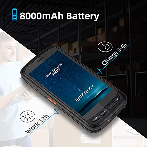 Android Barcode Scanner Pistol Grip MUNBYN Handheld with Zebra 2D/QR/1D Scanner, IP65 Rugged, 4G WiFi GPS Mobile Computer, 5.2'' Touch Screen for Warehouse Inventory Management