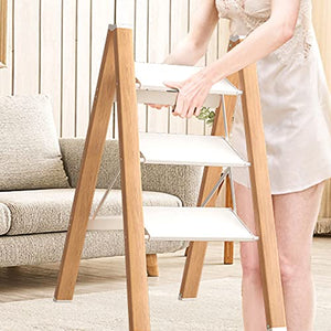 Ladder Chair Small Folding Herringbone Aluminum Alloy Three-Step (Size: Three Steps)