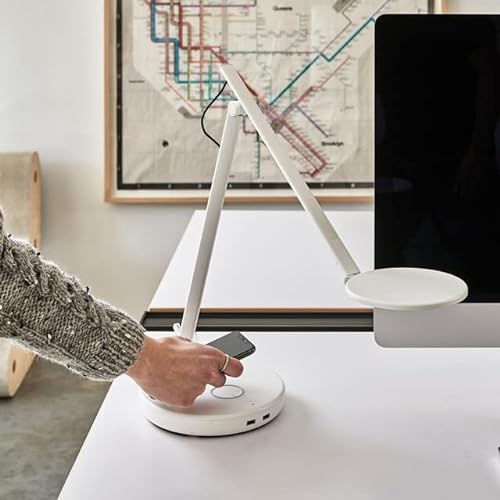 Humanscale Nova XL Desk Lamp with Wireless Charging Base - Jet Black