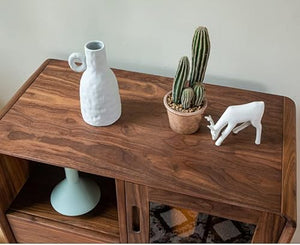 Slabstudiohongkong Oak File Cabinets - Walnut Finish - Storage Cabinet