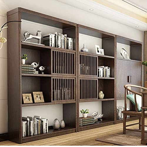 HARAY New Chinese Style Bookshelf Combination Locker Office Study Bookcase Shelf (Color: B)
