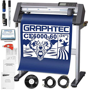 Graphtec Plus CE6000-60 24 Inch Professional Vinyl Cutter with Bonus $700 in Software, 2 Year Warranty, Oracal Vinyl, and More