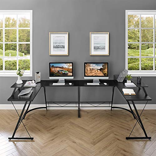 Mr IRONSTONE Electric Height Adjustable Desk 47.2" Standing Desk Sit to Stand Home Office Computer Desk & L-Shaped Desk 50.8" Computer Corner Desk, Home Gaming Desk, Office Writing Workstation