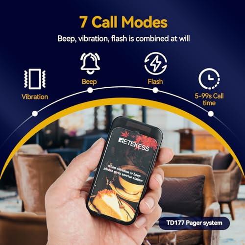 Retekess TD177 Restaurant Buzzer System with 20 Pagers