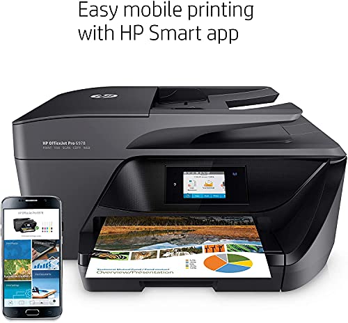 HP OfficeJet Pro 6978 All-in-One Wireless Printer, HP Instant Ink, Compatible with Alexa (T0F29A) with Tivdio USB Printer Cable