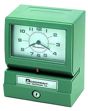 ACROPRINT 150NR4 Time Clock, Auto Electric - Month, Date, Hours, Minutes