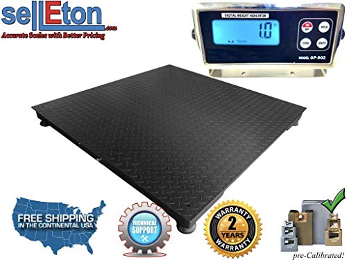 Selleton 10000lb/1lb Floor Scale/Pallet Scale Warehouse/Industrial Scales 4'x4' (48" x 48")