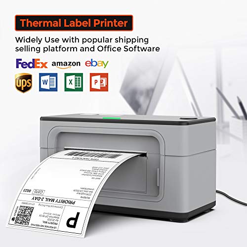 MUNBYN Thermal Label Printer, 4×6 Direct Label Printer for Shipping Packages & Small Business, High-Speed 150mm/s, One-Click Setup, Compatible with USPS, UPS, FedEx, Shopify, Amazon, Ebay, etc (Grey)
