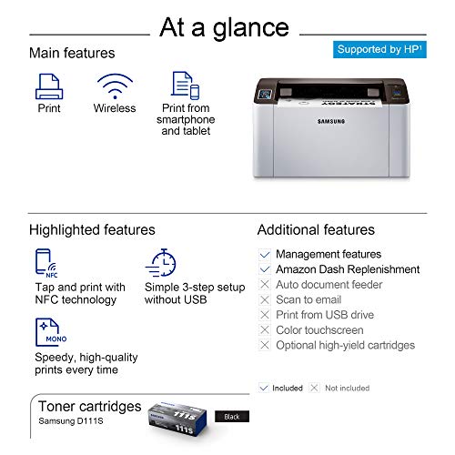 Samsung SL-M2020W/XAA Wireless Monochrome Printer