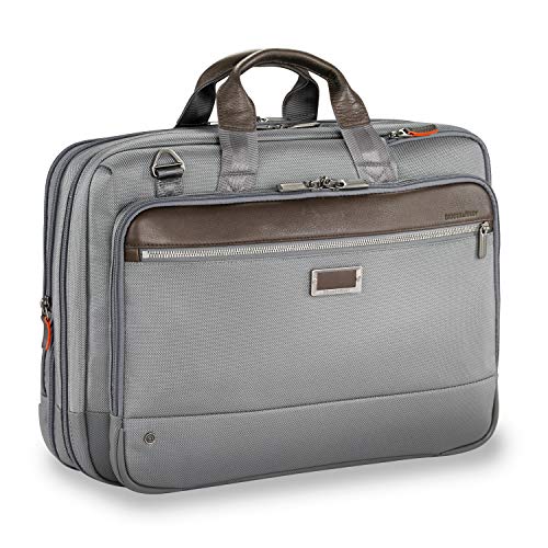Briggs & Riley @ Work-Brief Briefcase, Gray, Large Expandable