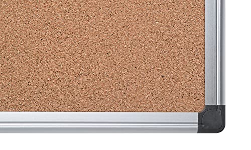 MasterVision Maya Series Self-Healing Cork Bulletin Board, Wall Mounting Push Pin Cork Board , 48" x 72", Aluminum Frame,Brown