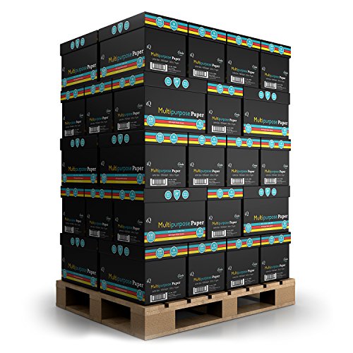 IQ Multipurpose Paper, 8.5"x11", 20lb, 92 Bright, 200,000 Sheets, 40 Cartons, 1 Pallet (80500)
