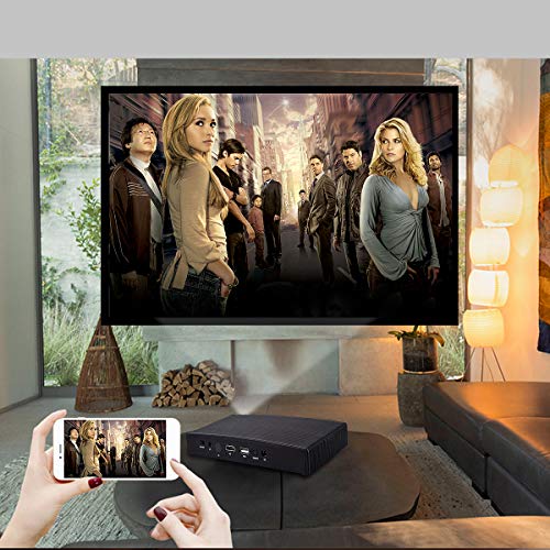 Mini Projector, MMTX VK25 Upgraded Portable Professional Video Projectors with 2000 Lumens, 1080P Full HD 8400mAh Rechargeable LED Projector with HDMI, 3D, USB, WiFi for Home Theater Party Business