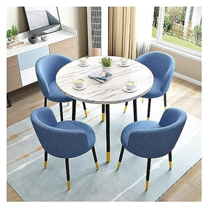 WEBERT Reception Room Club Table and Chair Set - Leisure Tables and Chairs - Living, Dining, Kitchen, Office, Coffee, Dessert Shop (Color: E)