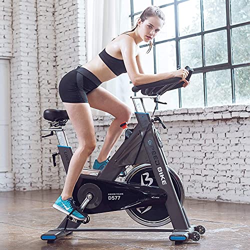 pooboo Commercial Exercise Bikes Stationary, Indoor Cycling Bike with Comfortable Seat Cushion, 44lbs Flywheel, LCD Monitor for Home Cardio Workout (White)