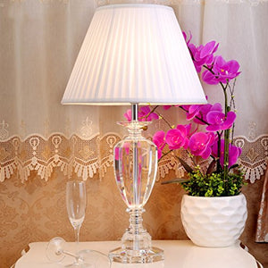 505 HZB European Modern Crystal Table Lamp Bedroom Bedside Living Room Study Lamp (Size : L4070cm)