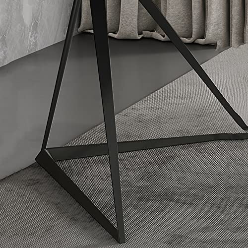 Modern Light Luxury Computer Desk with Leather Table Mat - Orange