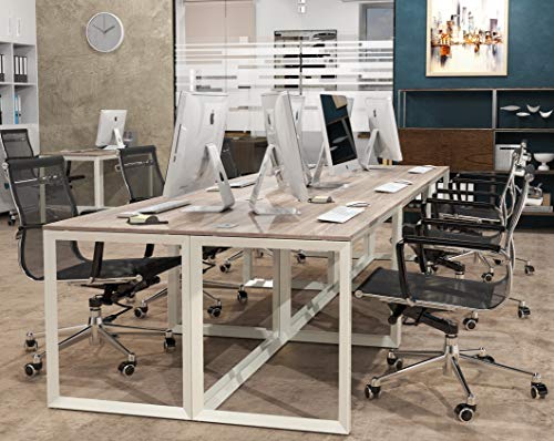 SHW Triangle-Leg Home Office Computer Desk, Oak