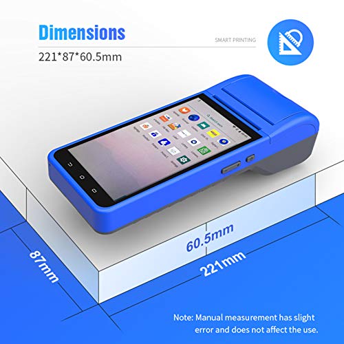 Aibecy Smart POS Receipt Terminal Printer Android 8.1 with 5.5 Inch Touchscreen Camera 1D 2D Barcode Scanner Support 3G/WiFi/BT/GPS for Restaurants Supermarkets Retail Stores Warehouses