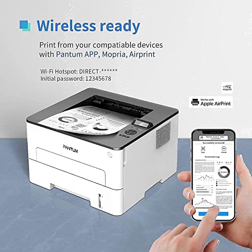 Laser Compact Printer Wireless Black and White Printer-Pantum L2300DW, Pantum Toner Cartridge TL660 Yields 3000 Pages