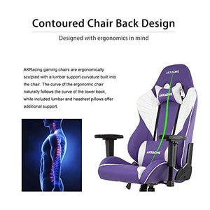 AKRacing Core Series SX Gaming Chair with High Backrest, Recliner, Swivel, Tilt, Rocker and Seat Height Adjustment Mechanisms with 5/10 Warranty - Lavender