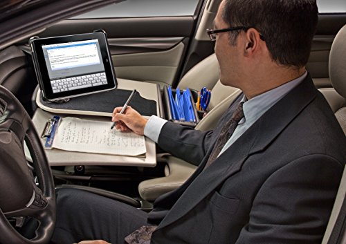 AutoExec AUE10004 GripMaster Car Desk Grey Finish with Tablet Mount