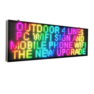 CX Outdoor Programmable LED Signs Full Color Scrolling Led Display 39"x14" High Brightness LED Advertising Sign Board