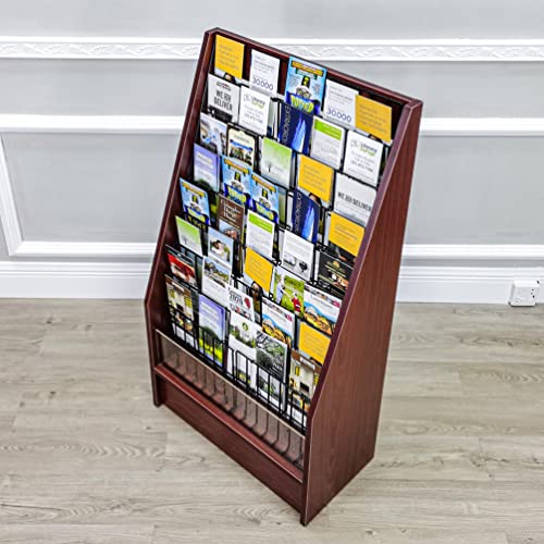 FixtureDisplays® 9 Tier Literature Rack Brochure Holder - Red