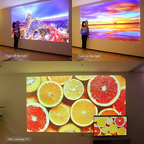 JMGO N7L Native 1080P Full HD 4K Projector with Android, 700 ANSI lm, Auto Focus, Keystone Correction,DLP, Dolby, 3D, WiFi, Bluetooth Speaker, Smart Home Cinema Video Projector, 300" Picture