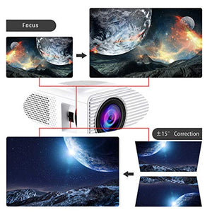 ERISAN S50 Native 1080P Wi-Fi Projector, 5500 Lux WiFi HD Video Projector, Wireless Connect w/iOS, Android, Mac, Windows 10, 300" Display for Home Business