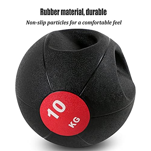 Medicine Ball Double Handle Medicine Ball, Core Training Cross Training Throwing Training Rubber Fitness Ball, Strength Training Equipment Suitable for Home Gym (Size : 7kg/15.4lb)