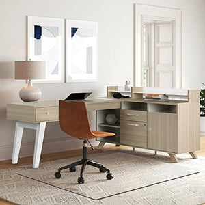 NeuType Glass Chair Mat for Carpet or Hardwood Floor - 46" x 53" x 1/4