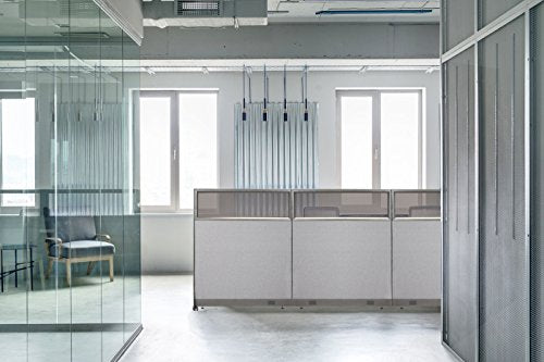 GOF Partial Glass Panel Office Partition Wall Divider (48w x 60h, 3 Qty)