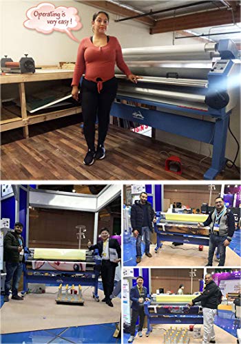 Qomolangma US Stock - 63in Full-auto Wide Format Laminator with Heat Assist & Stand