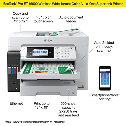Epson EcoTank Pro ET-16600 Wide-Format All-in-One Inkjet Printer