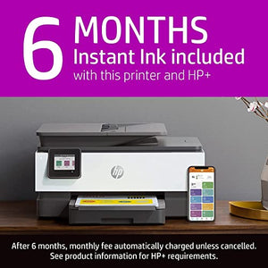 HP OfficeJet Pro 9018e Wireless Color All-in-One Printer with Bonus 6 Months Instant Ink - HP+ (1G5L5A), White